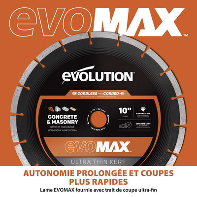 Pack Evolution : Scie à béton sans fil R260DCT-Li avec lame diamant EVOMAX + pompe à eau 15L manuelle