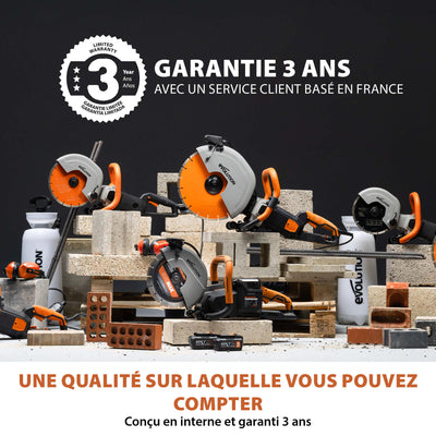 DAOHHFO Scie à Béton Électrique 3000W Lame Diamantée 350mm - Coupe Humide/Sèche Profondeur 135mm