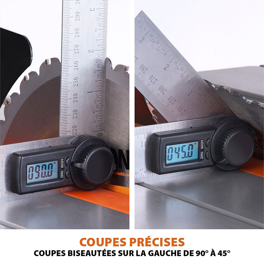 Pack Evolution : Scie sur table 255mm Evolution RAGE5-S avec lame multi-matériaux TCT + lame bois supplémentaire