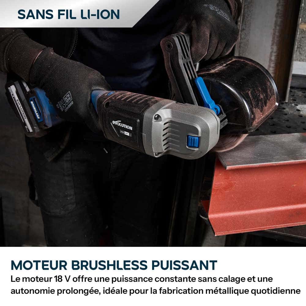 Satineuse sans fil Evolution S120SCT-Li avec moteur brushless et 2 tambours
