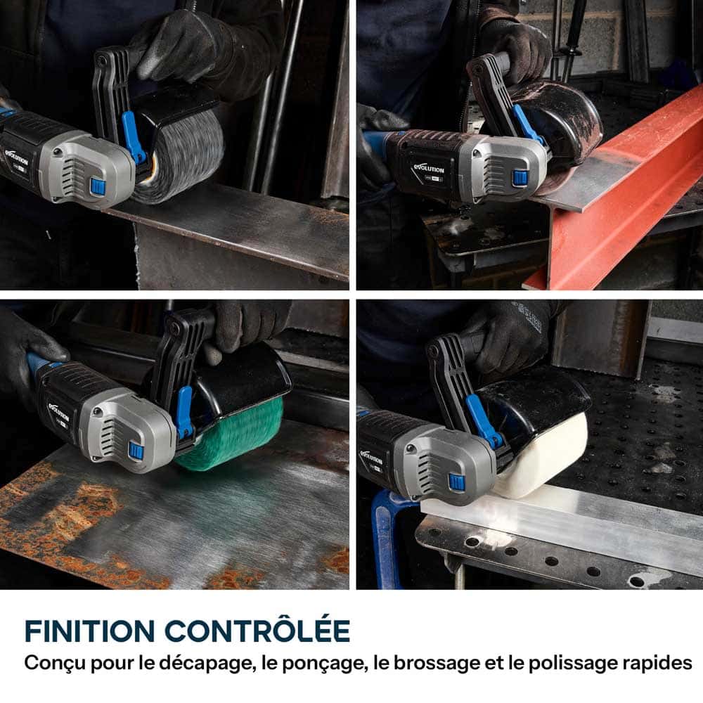 Satineuse sans fil Evolution S120SCT-Li avec moteur brushless et 2 tambours