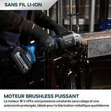 Meuleuse d'angle de sans fil 125mm Evolution S125AGR-Li avec moteur Brushless sans disque