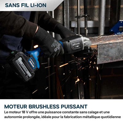 Meuleuse d'angle de sans fil 125mm Evolution S125AGR-Li avec moteur Brushless sans disque