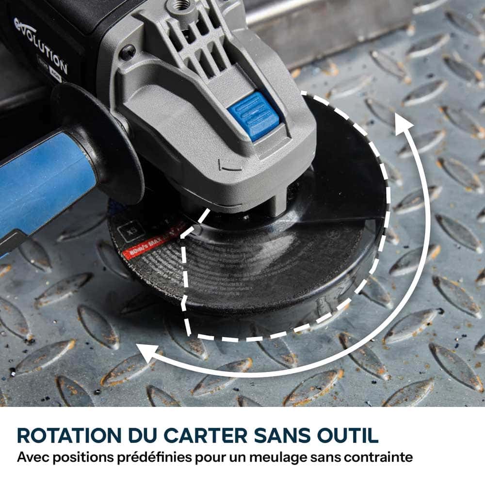 Meuleuse d'angle de sans fil 125mm Evolution S125AGR-Li avec moteur Brushless sans disque