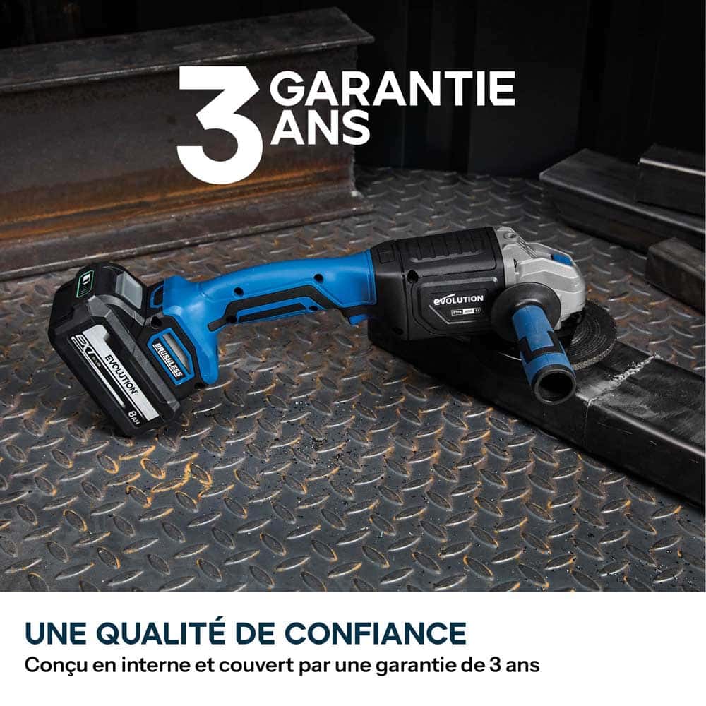 Meuleuse d'angle de sans fil 125mm Evolution S125AGR-Li avec moteur Brushless sans disque