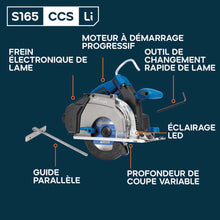 Scie circulaire sans fil 165mm Evolution S165CCS-Li à métaux avec lame à trait de coupe fin