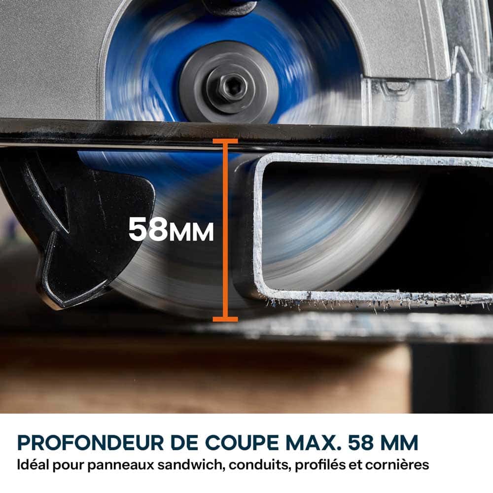 Scie circulaire sans fil 165mm Evolution S165CCS-Li à métaux avec lame à trait de coupe fin