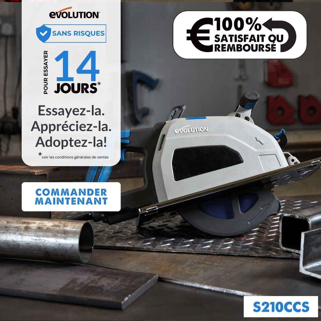 Scie circulaire 210mm Evolution S210CCS pour la découpe du métal