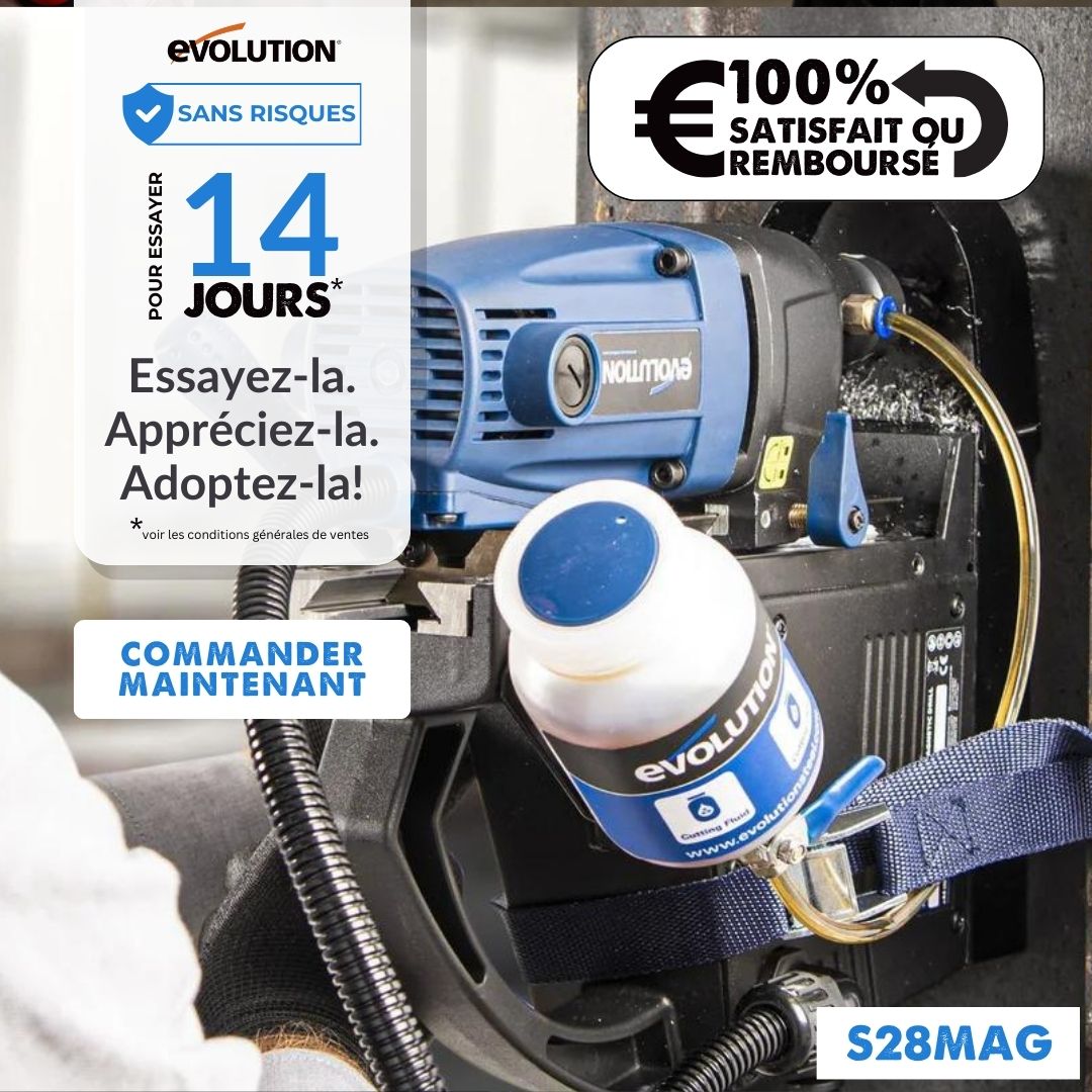 Perceuse magnétique industrielle 28mm Evolution S28MAG pour le travail du métal