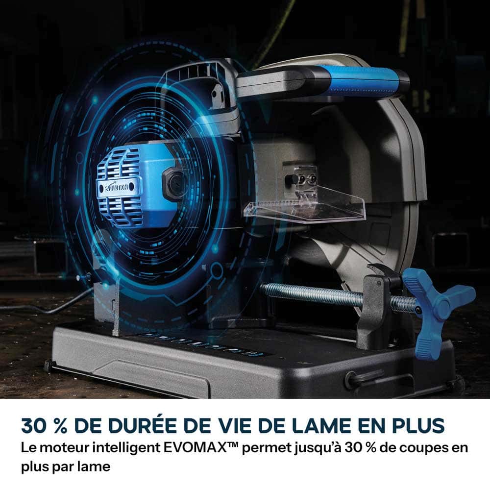 Scie à tronçonner de 355mm Evolution S355CPS Gen 2 pour métaux avec lame EvoMax