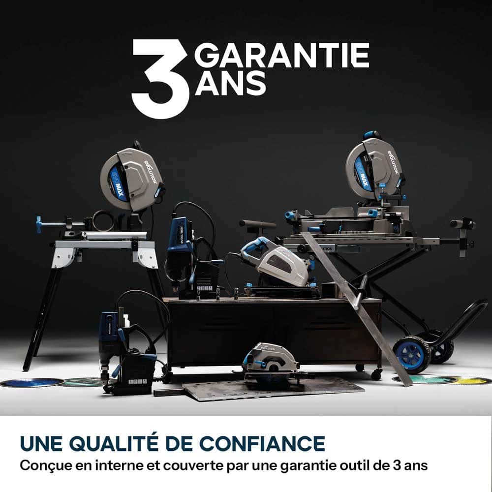 Scie à tronçonner de 355mm Evolution S355CPS Gen 2 pour métaux avec lame EvoMax