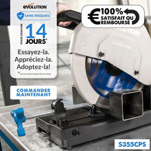 Pack Evolution : Scie à tronçonner 355mm Evolution S355CPS avec 4 lames