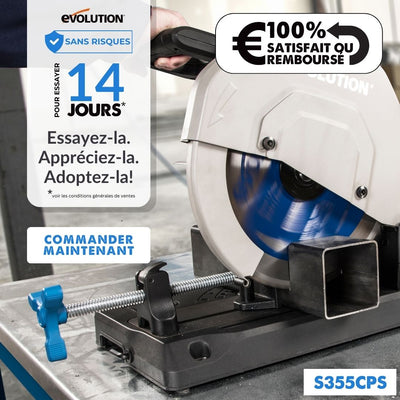 Pack Evolution : Scie à tronçonner 355mm Evolution S355CPS avec 4 lames