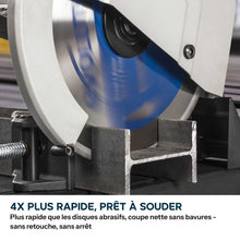 Scie à tronçonner de 355mm Evolution S355CPSL pour métaux avec lame TCT pour acier