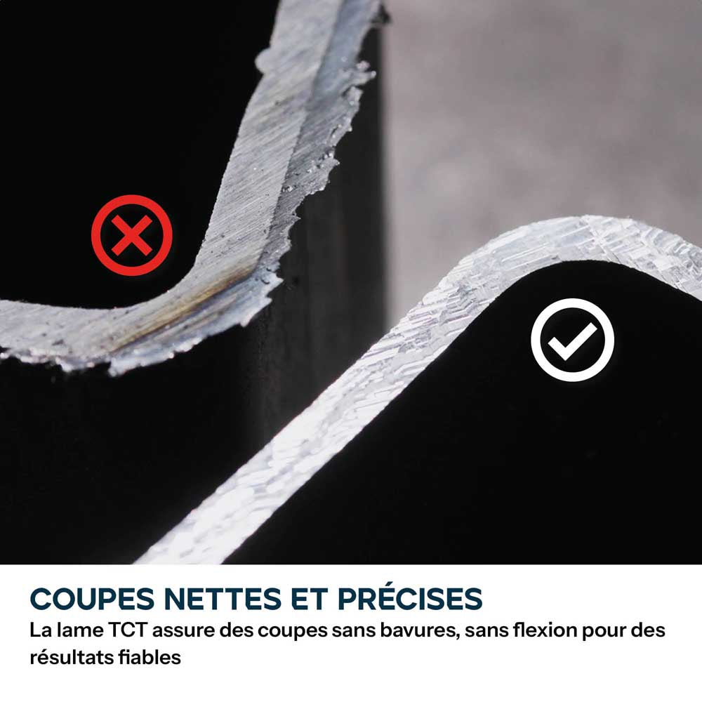 Scie à tronçonner de 355mm Evolution S355CPSL pour métaux avec lame TCT pour acier