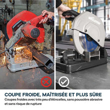 Scie à tronçonner de 355mm Evolution S355CPSL pour métaux avec lame TCT pour acier