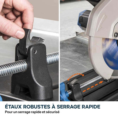 Scie à tronçonner de 355mm Evolution S355CPSL pour métaux avec lame TCT pour acier