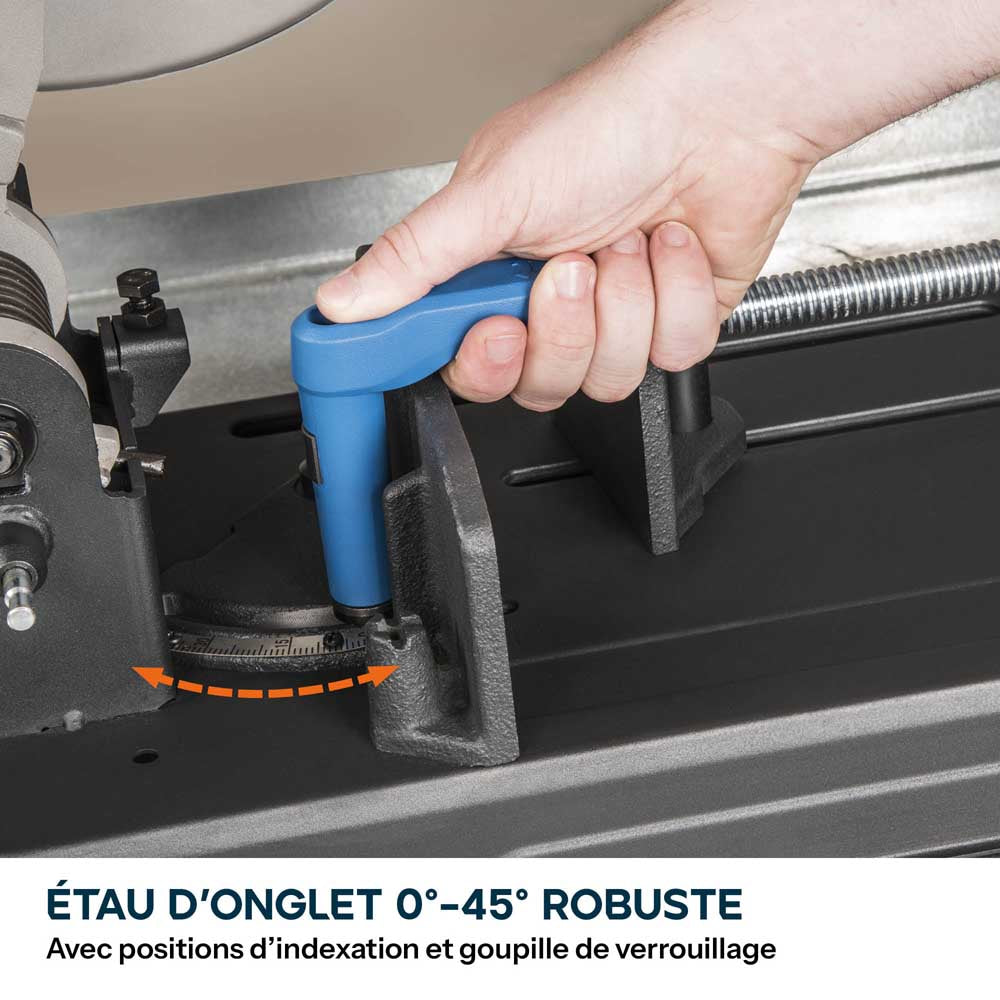 Scie à tronçonner de 355mm Evolution S355CPSL pour métaux avec lame TCT pour acier