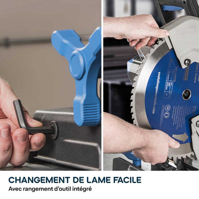 Scie à tronçonner de 355mm Evolution S355CPSL pour métaux avec lame TCT pour acier