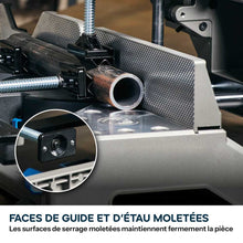 Scie à onglet 355mm Evolution S355MCS-G2 pour la découpe du métal + Support mobile pliable tout-terrain à vérin
