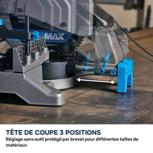 Scie à onglet 355mm Evolution S355MCS-G2 pour la découpe du métal + Support mobile pliable tout-terrain à vérin