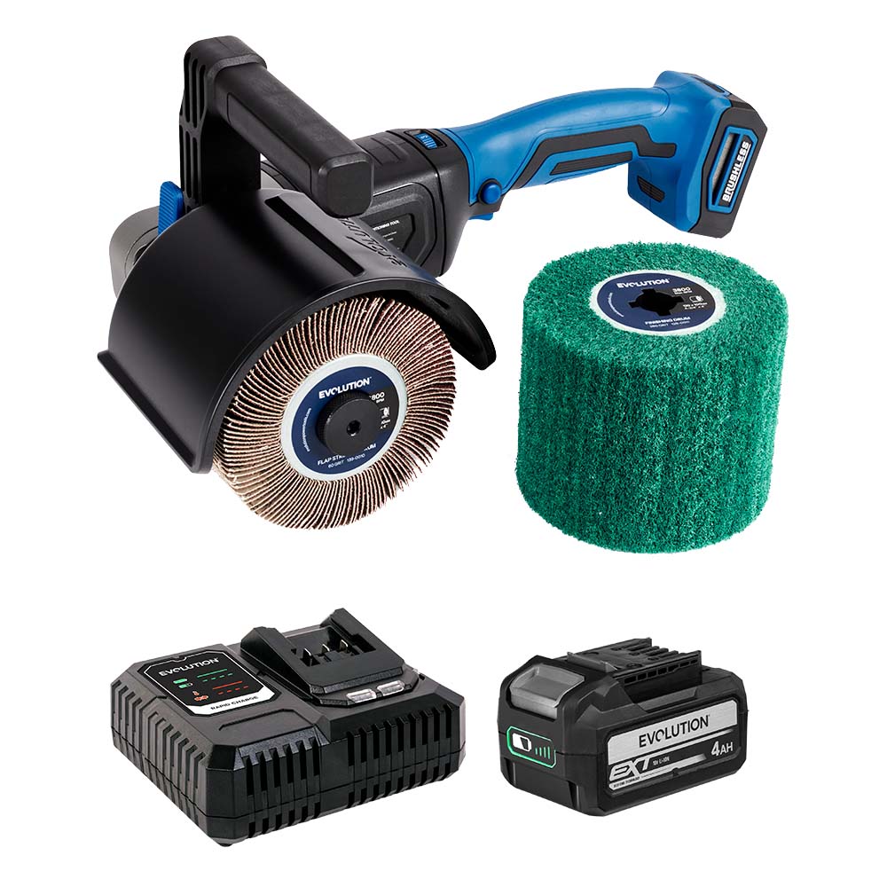 Satineuse sans fil Evolution S120SCT-Li avec moteur brushless et 2 tambours