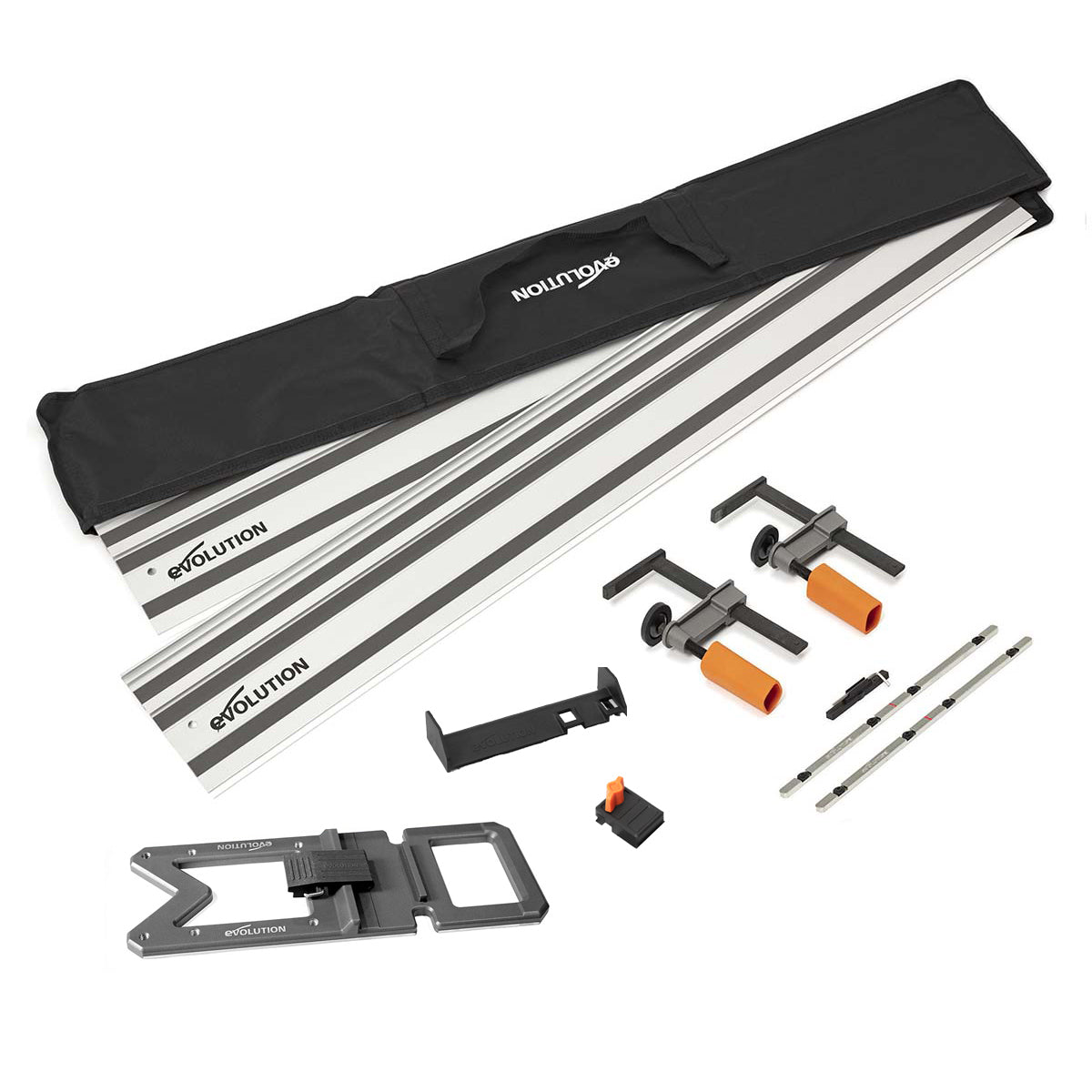 Pack Evolution : Guide de coupe universel 2,8m Evolution ST2800-G2 pour scie circulaire avec accessoires