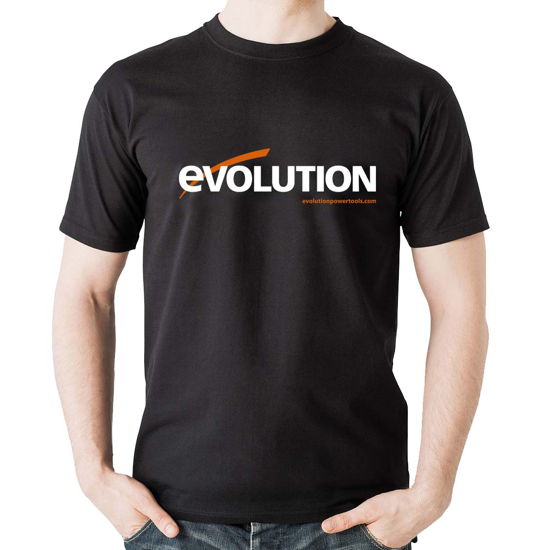 T-Shirt Noir Evolution - Manches Courtes - Taille S/M/L