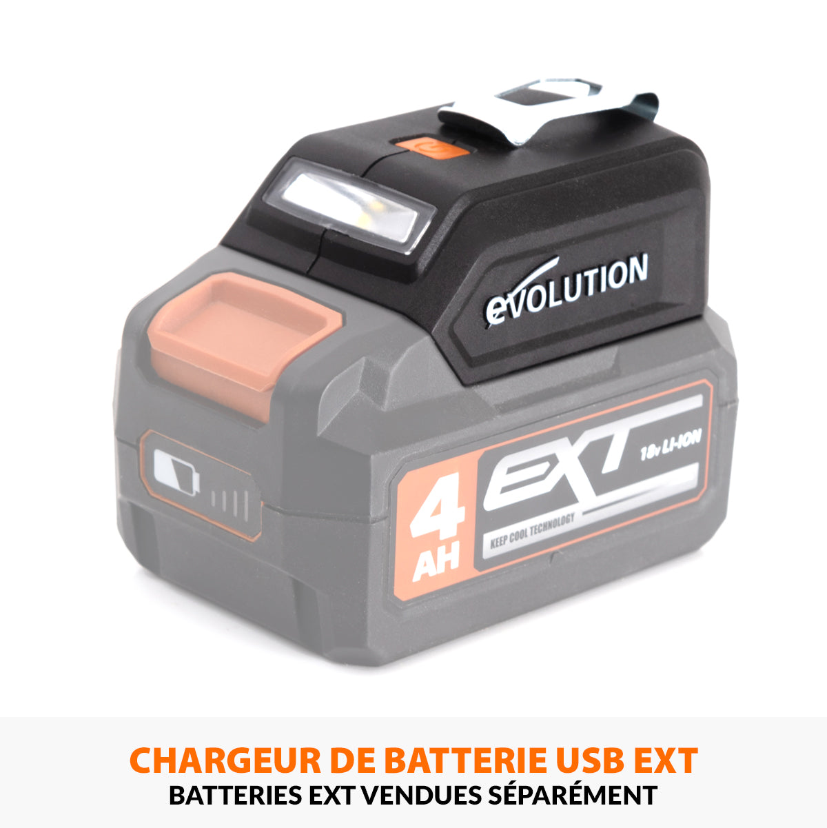 Chargeur USB et lumière LED pour batterie Evolution
