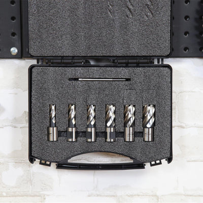 Kit de 6 fraises à carotter courtes Evolution pour Perceuse magnétique (profondeur maximale 25 mm)