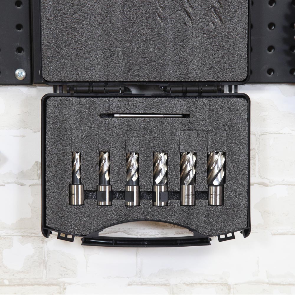 Kit de 6 fraises à carotter courtes Evolution pour Perceuse magnétique (profondeur maximale 25 mm)