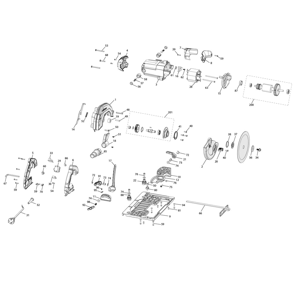 R185CCSX+ Scie Circulaire Pièces détachées