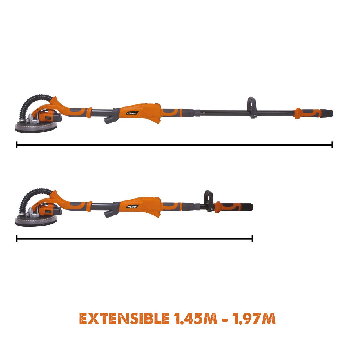 Ponceuse girafe télescopique Evolution R225DWS avec 6 disques abrasifs ...