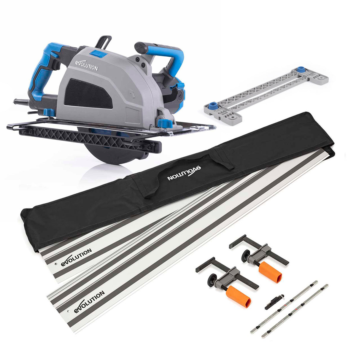 Pack Evolution : Scie circulaire 210mm Evolution S210CCS pour la découpe du métal avec guide de coupe 2.8m