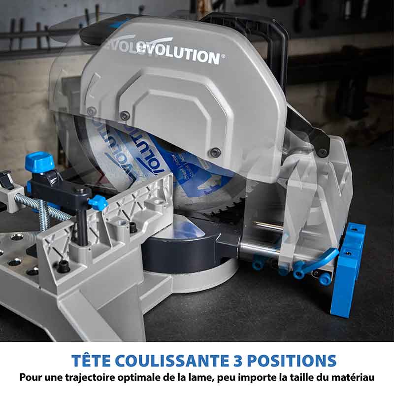 Pack Evolution : Scie à onglet 355mm Evolution S355MCS avec 4 lames