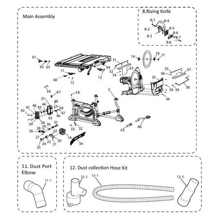 Evolution R255TBL / R255TBL+ - Pièces détachées (Section 3)