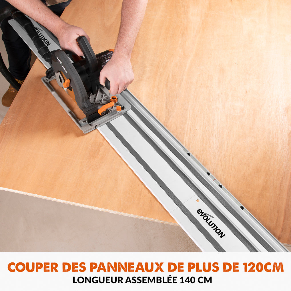 Guide de coupe universel 1,4m Evolution ST1400-G2 pour scie circulaire