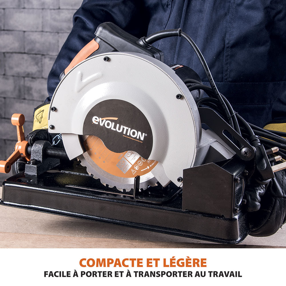 Scie à tronçonner 185mm Evolution RAGE4 avec Lame multi-matériaux TCT