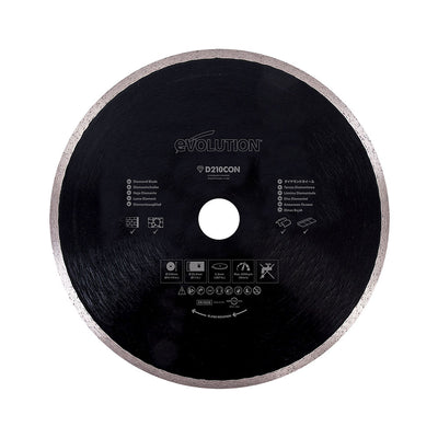 Disque diamant 210mm alésage 25,4mm Evolution pour Scie à onglet et Scie sur table