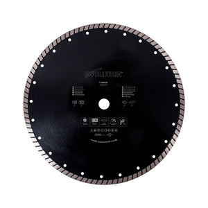 Disque diamant 355mm alésage 25,4mm Evolution pour Scie à tronçonner