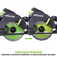 Scie circulaire 165mm Evolution F165CCSL avec Lame multi-matériaux TCT