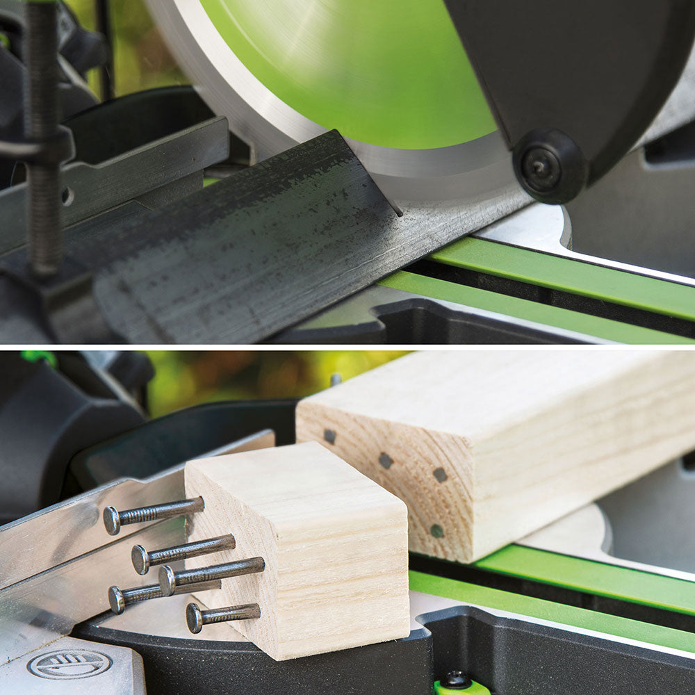 Scie à onglet électrique 210mm Evolution F210SMS avec lame multi-matériaux TCT