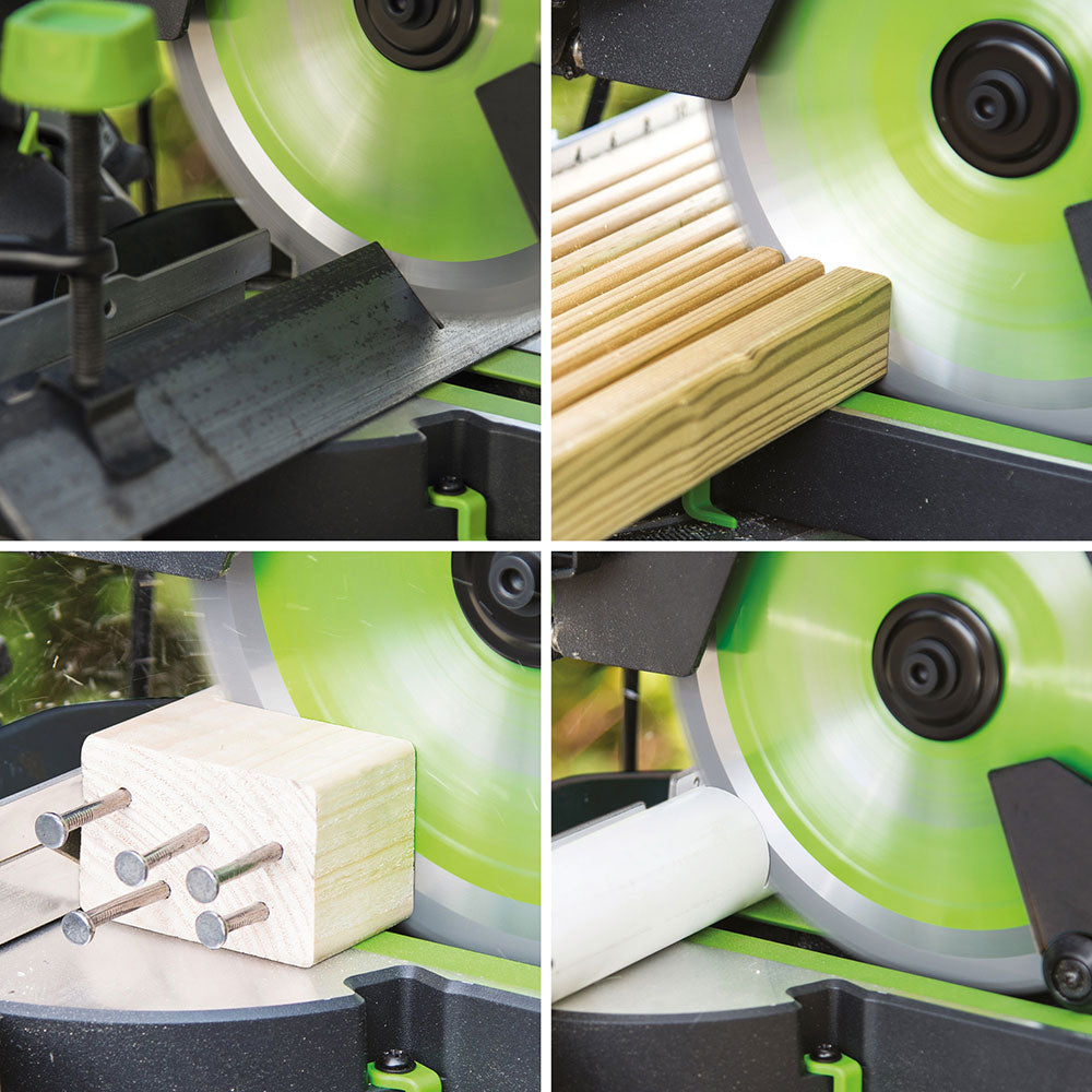 Pack Evolution : Scie à onglet électrique 210mm F210SMS avec lame multi-matériaux TCT + Support