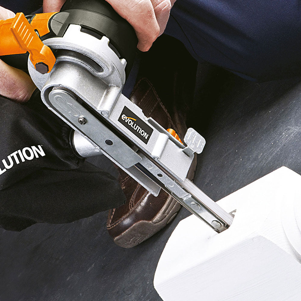 Lime électrique à bande 13mm x 457mm Evolution avec 3 bandes abrasives