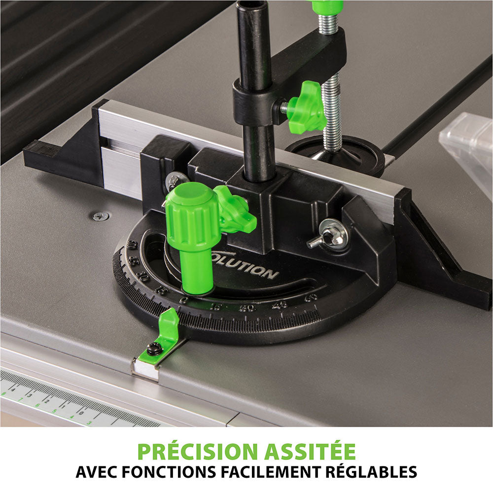 Scie sur table 255mm Evolution FURY5-S avec Lame multi-matériaux TCT