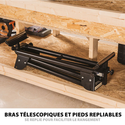 Pack Evolution : Scie à onglet électrique 255mm R255SMS+ avec lame multi-matériaux TCT + Support pour scie à onglet