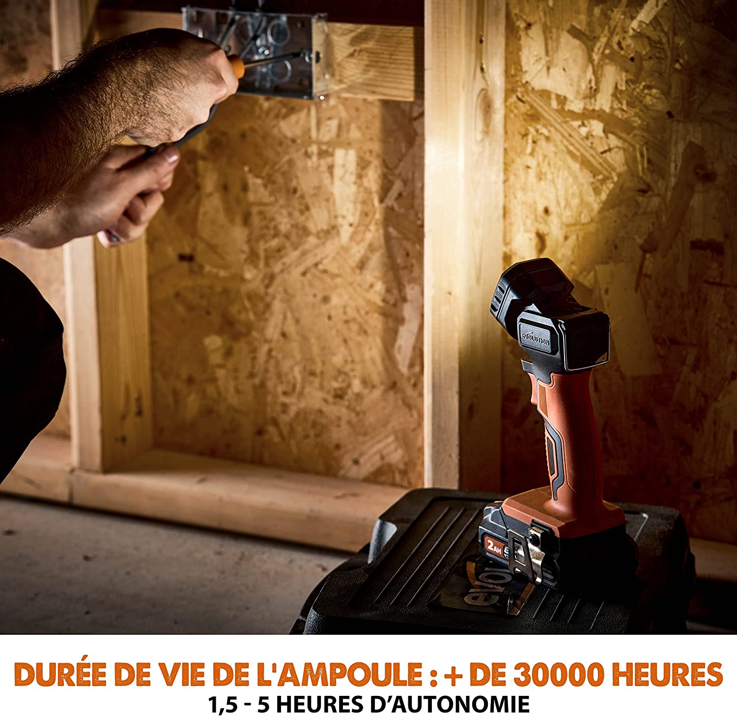 Lampe torche sans fil Evolution R1000TOR-Li sans batterie ni chargeur