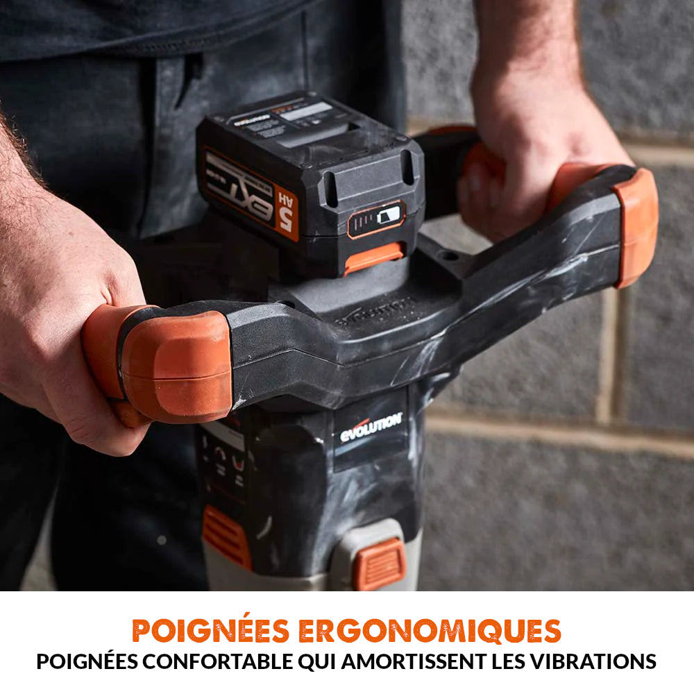 Malaxeur sans fil Evolution R120MXR-Li avec batterie 5 Ah et chargeur rapide