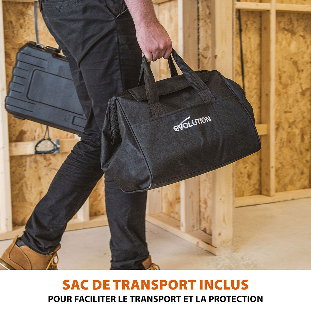 Pack Evolution : Scie circulaire 185mm R185CCSX+ avec lame multi-matériaux TCT et sac de transport + guide de coupe de 2,8m
