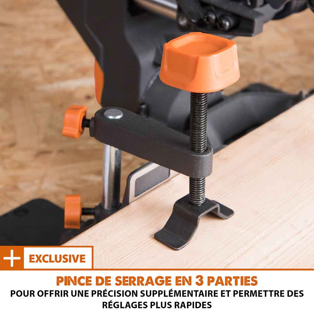 Scie à onglet électrique 185mm Evolution R185SMS+ avec lame multi-matériaux TCT